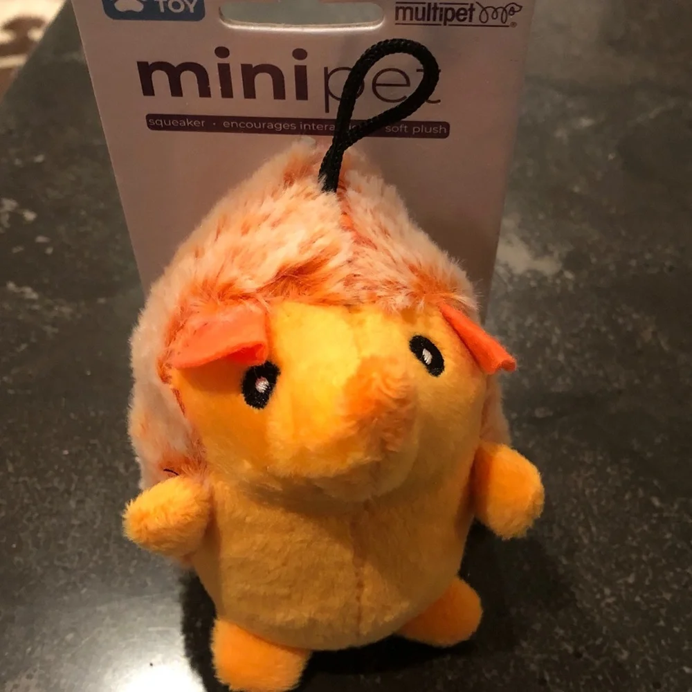 Orange Hedgehog Dog Toy